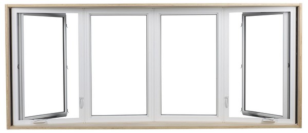 Interior View | White | No Glass Dividers | Four Window Bow